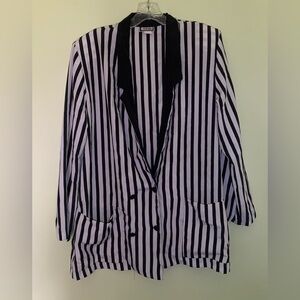 Striped Black and White Blazer